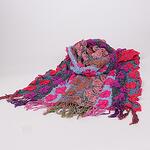 Свеж дамски многоцветен шал с цветя