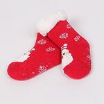 Коледен сет бебешки пухкави чорапки - Дядо Коледа