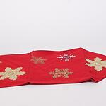 Червен коледен тишлайфер в черен цвят със снежинки 40/180
