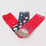 Коледен сет дамски чорапи с Дядо Коледа, пингвинче и еленче