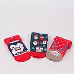 Коледен сет дамски чорапи с Дядо Коледа, пингвинче и еленче