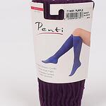 Лилави фигурални дамски 3/4 чорапи 100 den