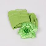 Зелен дамски колан от тюл с цвете