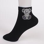 Черни дамски чорапи - Мече