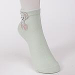 Млечно зелени дамски чорапи - Мече