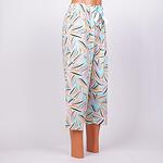 Тюркоазена макси дамска пижама с цветен принт