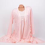 Розов халат и нощница за бременни и кърмачки със сърчица