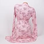 Розов халат и пижама за бременни и кърмачки с цветя