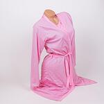 Розов халат и нощница за кърмачки на точки с щъркел
