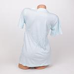 Макси пижама за бременни и кърмачки в бебешко синьо с дантела