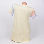 Жълта пижама за бременни и кърмачки с цветно каре