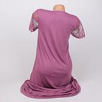 Халат и нощница за бременни и кърмачки в лилав цвят с дантела