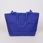 Тъмно синя плажна чанта с ефектен принт