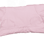 Розова нощница за бременни и кърмачки на точки с дантела