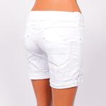 Бели къси ластични панталонки за бременни