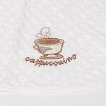 Бяла кръгла кухненска кърпа - Капучино