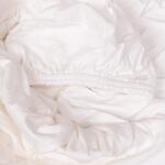 Бял памучен чаршаф с ластик