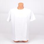 Бяла памучна мъжка тениска