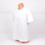 Бяла памучна мъжка тениска