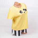 Дамска лятна пижама в жълт цвят с мишле