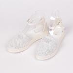 Дамски ефектни бели летни обувки