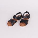 Дамски сандали от черна еко - кожа