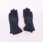 Дамски сини ръкавици от еко - кожа