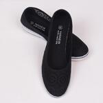 Дамски черни мрежести обувки с платформа