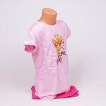 Детска лятна пижама в розово и цикла