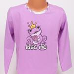 Детска пижама в сладко лилаво с жаба царица