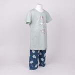 Детска пижама в тюркоазени цветове