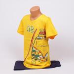 Детска пижама за момче в жълт цвят с картинка