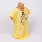 Детско-юношеска пижама в жълто и тъмнокафяво с жираф