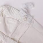 Елегантна бяла пижама за бременни и кърмачки с дантела