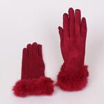 Елегантни дамски ръкавици в цвят бордо