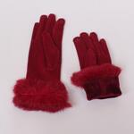 Елегантни дамски ръкавици в цвят бордо