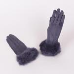 Ефектни дамски ръкавици в тъмносив цвят