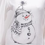 Зимна плюшена пижама със снежен човек