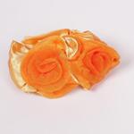 Златист ластик за коса с оранжеви розички