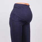 Клин панталон за бременни в тъмно син цвят