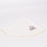 Кръгла хавлиена кърпа в бял цвят - Капучино