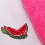 Комплект кърпи в бяло и розово
