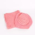 Комплект шапка и шал - Цвети в розово