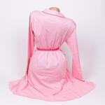 Къс домашен халат в бебешко розово и цикламено
