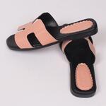 Летни равни дамски чехли в пастелно розов цвят