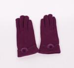 Лилави топли ръкавици с пухче