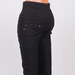 Макси клин панталон за бременни в черно