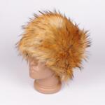 Мека зимна пухкава шапка в цвят лисица