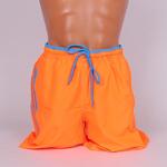 Мъжки бански-къси панталони в неонов оранжев цвят и сини ленти