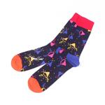Мъжки памучни чорапи с цветни декорации
